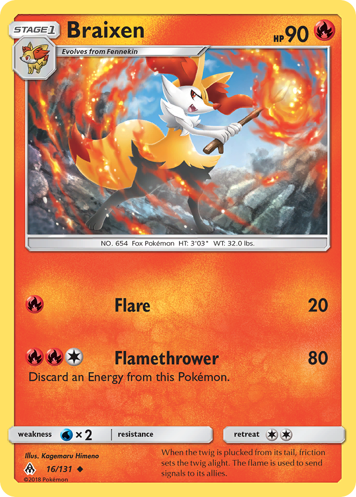 Forbidden Light Braixen #16/131